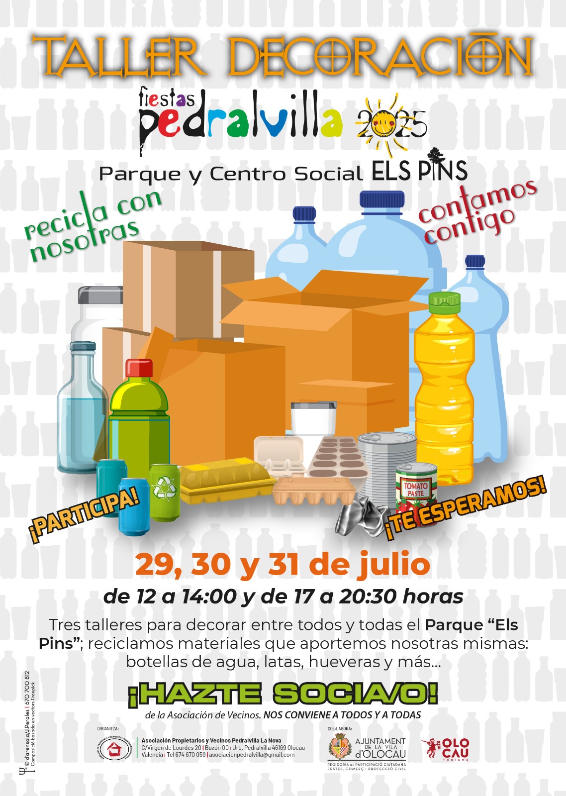 Taller de decoració (Festes d'Estiu de la urbanització Pedralvilla)